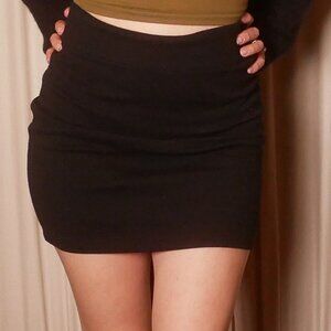 Black Bodycon Mini Skirt